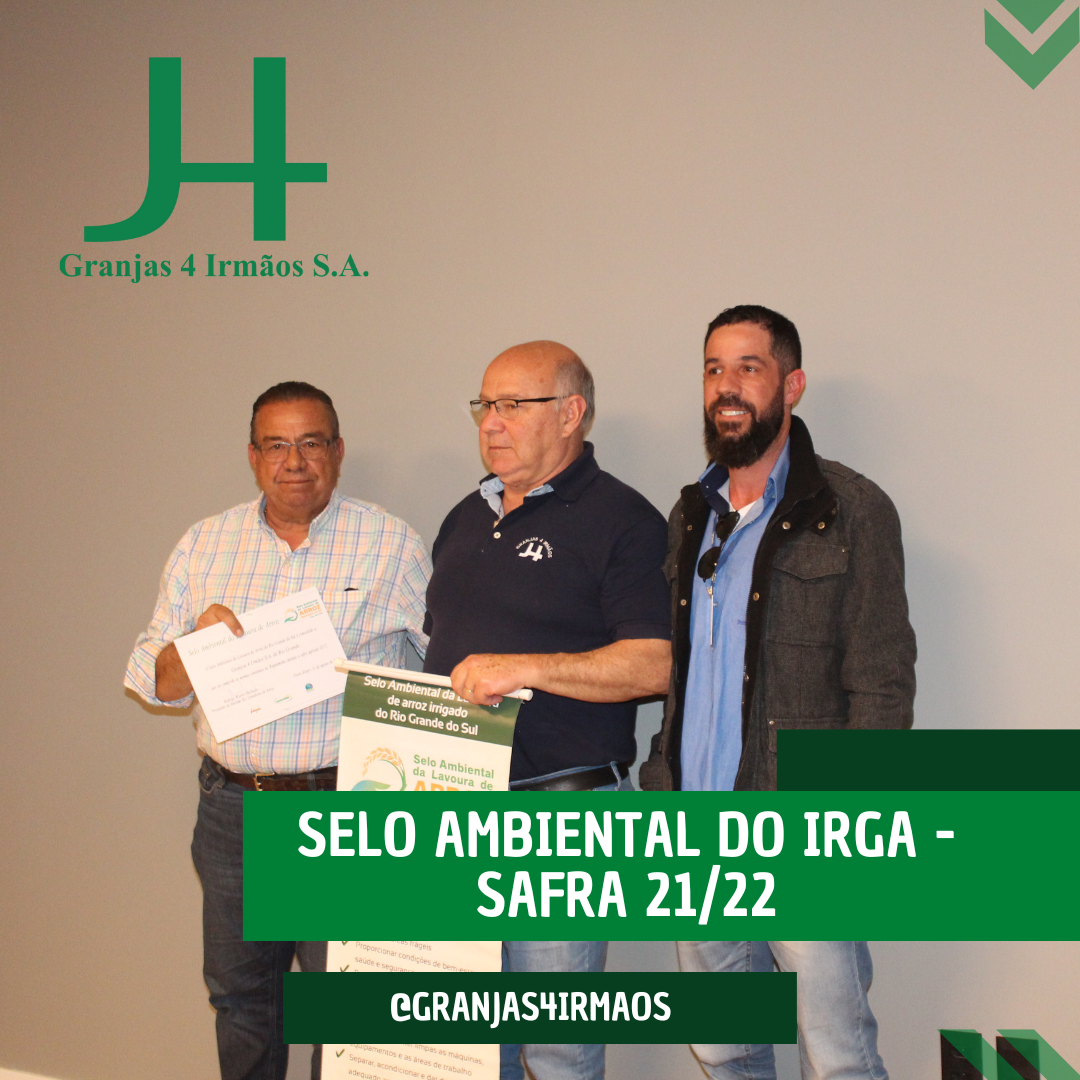 Selo Ambiental do IRGA - Safra 21/22